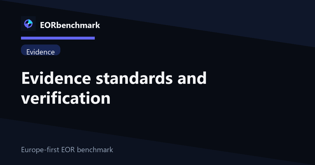 EOR Evidenz-Richtlinie | EORbenchmark